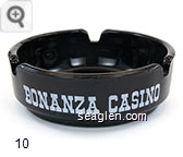 Bonanza Casino, Reno - White imprint Glass Ashtray