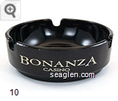 Bonanza Casino, Reno, Nevada - White imprint Glass Ashtray