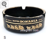 Las Vegas Hotel Bonanza, Nevada - Gold imprint Glass Ashtray