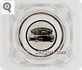 Bordertown Casino - Restaurant - Brown on white imprint Glass Ashtray