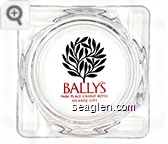 Bally's, Park Place Casino Hotel, Atlantic City - Red and black imprint Glass Ashtray