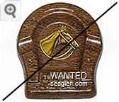 The Barn, 207 North Center St., Reno, Nevada, It's Western - It's Yippee - Yellow imprint Metal Ashtray