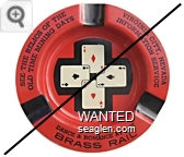 Dance & Romance at the Brass Rail, See the Relics of the Old Time Mining Days, Virginia City, Nevada, Information Service - Black imprint Metal Ashtray
