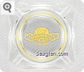 Giudici's B Street Gambling Hall, Est. 1989, 1324 B St. Sparks, Victorian Square - Yellow imprint Glass Ashtray
