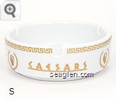 Caesars - Yellow imprint Glass Ashtray