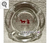 Relive the Legend, Caesars Palace, Since 1966 - Red and white imprint Glass Ashtray