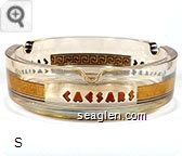 Caesars - Gold imprint Glass Ashtray