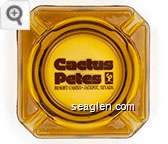 Cactus Pete's, Resort Casino - Jackpot Nevada - Brown imprint Glass Ashtray