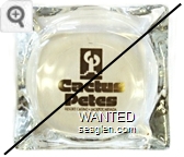 Cactus Pete's, Resort Casino, Jackpot, Nevada - Gold imprint Glass Ashtray