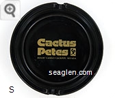 Cactus Pete's, Resort Casino, Jackpot, Nevada - Gold imprint Glass Ashtray