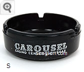 Carousel, Casino Center- Las Vegas - White imprint Glass Ashtray