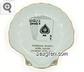 Boardwalk Regency, Hotel Casino, Atlantic City, N.J. - Gold imprint Porcelain Ashtray