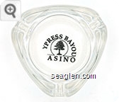 Cypress Bayou Casino - Black imprint Glass Ashtray