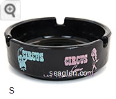 Circus Circus Casino, Las Vegas, Nevada - Blue and pink imprint Glass Ashtray