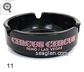 Circus Circus, Reno/Las Vegas - Pink imprint Glass Ashtray