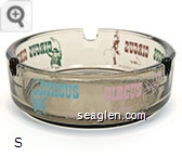 Circus Circus Casino, Las Vegas, Nevada - Blue and pink imprint Glass Ashtray