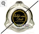 The Biggest Little City In The World, California Club Under The Arch, Reno, Nevada - Yellow on black imprint Glass Ashtray
