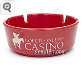 Coeur D'Alene Casino - White imprint Plastic Ashtray