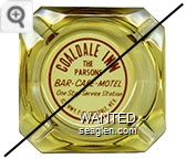 Coaldale Inn, The Parsons, Bar - Cafe - Motel, One Stop Service Station, Jct. Hwy. 6-95 Coaldale, Nev. - Red on white imprint Glass Ashtray