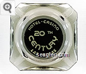 Hotel - Casino, 20th Century, Las Vegas - White on black imprint Glass Ashtray