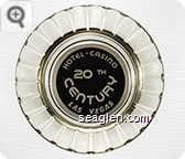 Hotel - Casino, 20th Century, Las Vegas - White on black imprint Glass Ashtray