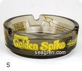 Chuck's Golden Spike Casino, Carson City, Nevada - Yellow imprint Glass Ashtray