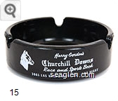 Harry Gordon's Churchill Downs, Race and Sports Book, 3665 Las Vegas Blvd. So., Las Vegas - White imprint Glass Ashtray