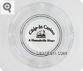 Chip-In Casino, Keeper of the Fire, Potawatomi & Hannahville Bingo - Black imprint Glass Ashtray