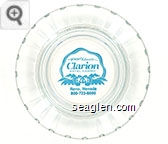 Reno's Newest Clarion Hotel Casino, Reno, Nevada, 800-723-6500 - Blue imprint Glass Ashtray