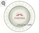 Cliff Castle Casino - Red imprint Glass Ashtray