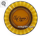 Del Webb's Claridge Hotel & HI-HO Casino - Black imprint Glass Ashtray