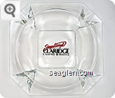 Sensational, Del Webb's Claridge Casino Hotel - Red and black imprint Glass Ashtray