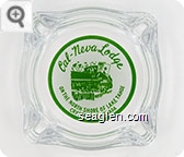 Cal-Neva Lodge, On The North Shore of Lake Tahoe, Crystal Bay, Nevada - Green on white imprint Glass Ashtray