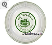 Cal-Neva Lodge, On The North Shore of Lake Tahoe, Crystal Bay, Nevada - Green on white imprint Glass Ashtray