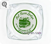 Cal-Neva Lodge, On the North Shore of Lake Tahoe, Crystal Bay, Nevada - Green on white imprint Glass Ashtray