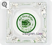 Cal-Neva Lodge, On The North Shore of Lake Tahoe, Crystal Bay, Nevada - Green on white imprint Glass Ashtray