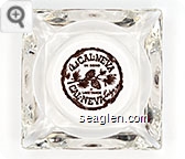 Club Cal-Neva in Reno, At Lake Tahoe Cal-Neva Lodge - Brown imprint Glass Ashtray