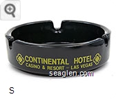 Continental Hotel, Casino & Resort - Las Vegas - Yellow imprint Glass Ashtray
