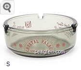 Crystal Palace Gambling Hall, The 24 Hour Bright Spot, Restaurant - Bar - Motel Ph. 702-298-2522, Laughlin, Nev. Keno, Bingo, Slots, 21, Poker, Craps - Red imprint Glass Ashtray