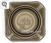 CQ - Molded imprint Glass Ashtray