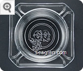 CQ - Molded imprint Glass Ashtray