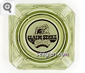 Claim Stake Casino - Brown on white imprint Glass Ashtray