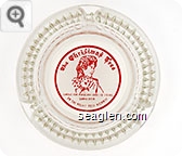 The Christmas Tree, Famous for Mahogany Broiled Steaks, Gloria Stein, On the Mount Rose Highway - Red on white imprint Glass Ashtray