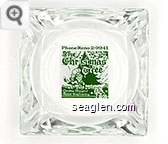 Phone Reno 2-9941, The Christmas Tree, On the Mount Rose Highway - Green on white imprint Glass Ashtray