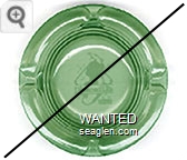 Diamond Lil's Gambling Parlour - White imprint Glass Ashtray