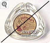 Highway 91 on the Strip, Duffino's Italian Restaurant Bar and Cocktail Lounge, Las Vegas, Nevada - Red and black on tan imprint Glass Ashtray