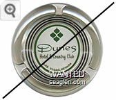 Dunes Hotel & Country Club, Las Vegas, Nevada - Green imprint Glass Ashtray
