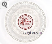 ''Miracle in the Desert'', The Dunes Hotel, Las Vegas, Nevada - Red on white imprint Glass Ashtray