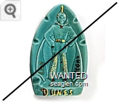 The Dunes, Las Vegas - Gold raised imprint Porcelain Ashtray