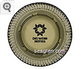 Del Webb Hotels - Black imprint Glass Ashtray
